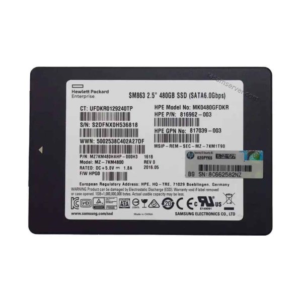 SSD سرور HP 480GB SATA 6G SFF
